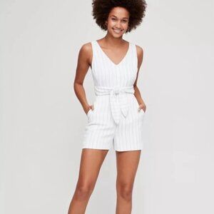 Aritzia Wilfred Écoulement Striped Romper
